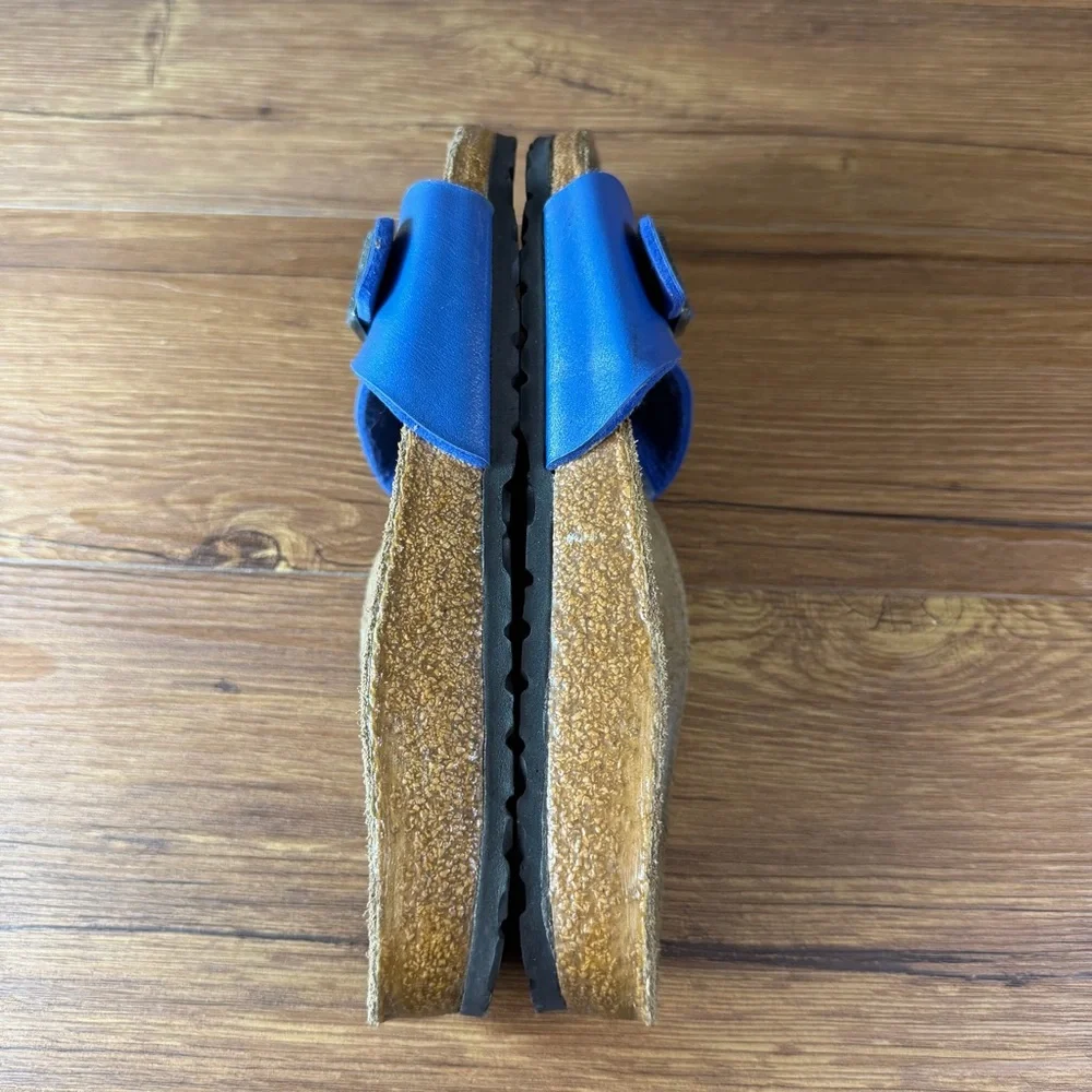 Birkenstock Madrid Blue Slides Sandals Women’s Size 7‎ (38) Shoes